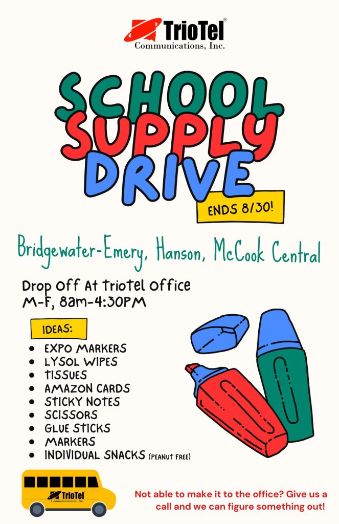 2024 School Supply Drive Poster